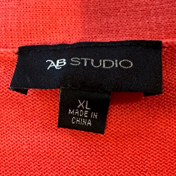 NWT AB Studio coral button down cardigan size extra large - Picture 4 of 7